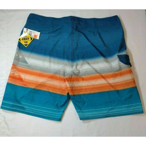 Quick Silver Blue Orange Gray Size 40 Board Shorts - Picture 2 of 9